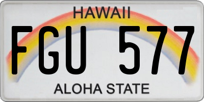 HI license plate FGU577