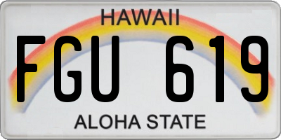 HI license plate FGU619
