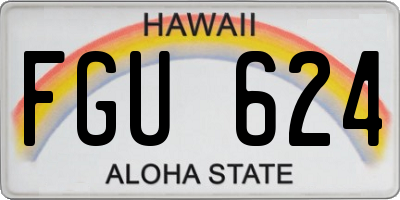 HI license plate FGU624