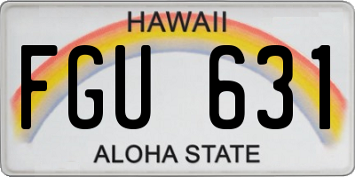 HI license plate FGU631