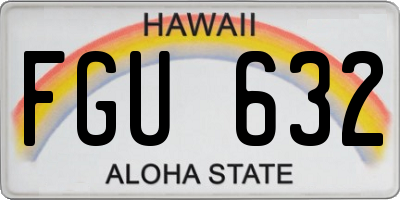 HI license plate FGU632