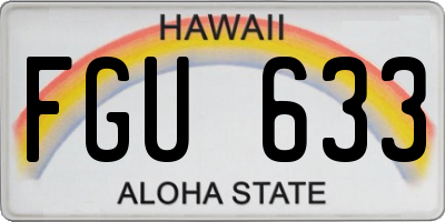 HI license plate FGU633