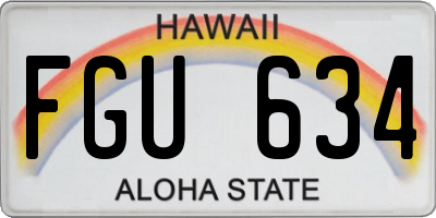 HI license plate FGU634