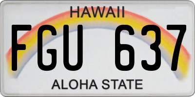 HI license plate FGU637