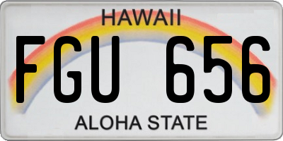 HI license plate FGU656