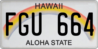 HI license plate FGU664