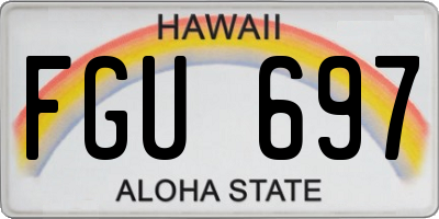 HI license plate FGU697