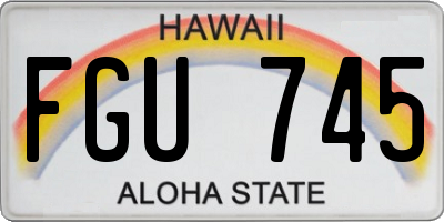 HI license plate FGU745