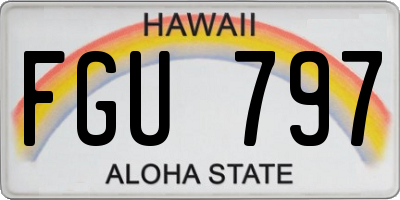 HI license plate FGU797