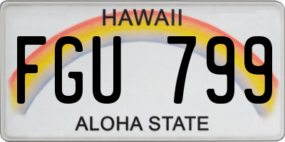 HI license plate FGU799