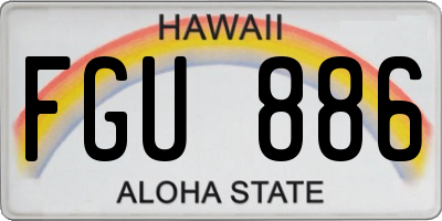 HI license plate FGU886