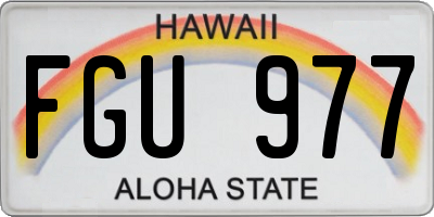 HI license plate FGU977