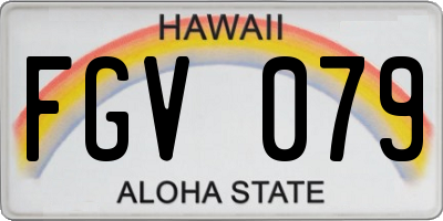 HI license plate FGV079