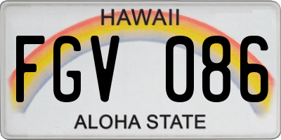 HI license plate FGV086