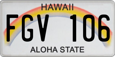 HI license plate FGV106