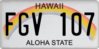 HI license plate FGV107