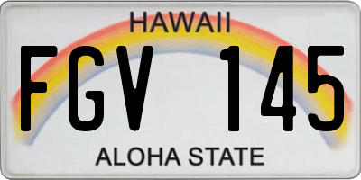 HI license plate FGV145