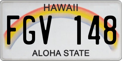 HI license plate FGV148