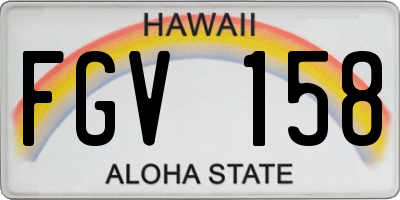 HI license plate FGV158