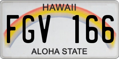HI license plate FGV166