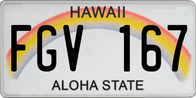 HI license plate FGV167