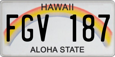 HI license plate FGV187