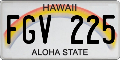 HI license plate FGV225