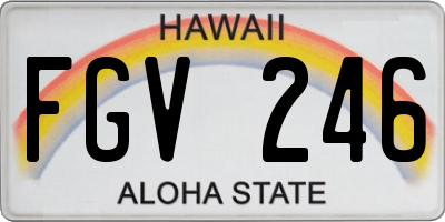 HI license plate FGV246