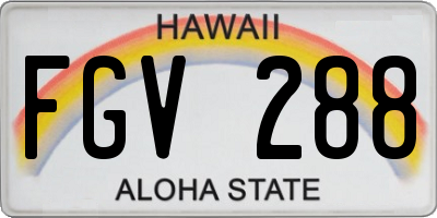 HI license plate FGV288