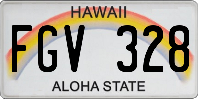 HI license plate FGV328