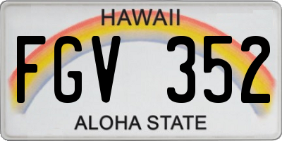 HI license plate FGV352