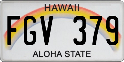 HI license plate FGV379