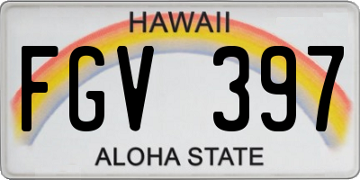 HI license plate FGV397