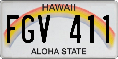 HI license plate FGV411