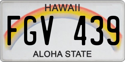 HI license plate FGV439