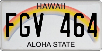 HI license plate FGV464