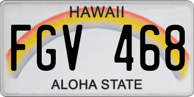 HI license plate FGV468