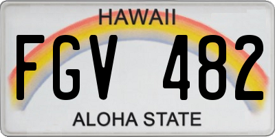 HI license plate FGV482