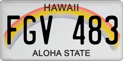 HI license plate FGV483