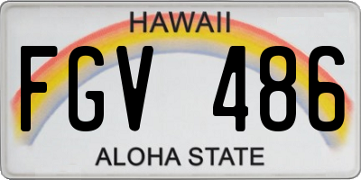 HI license plate FGV486