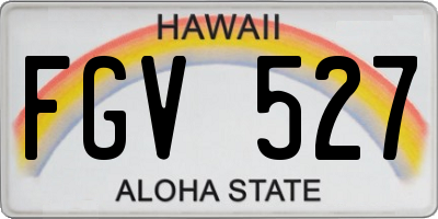 HI license plate FGV527