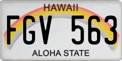 HI license plate FGV563
