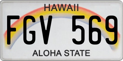 HI license plate FGV569