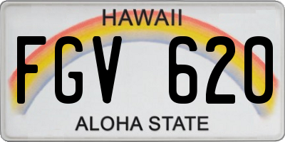 HI license plate FGV620