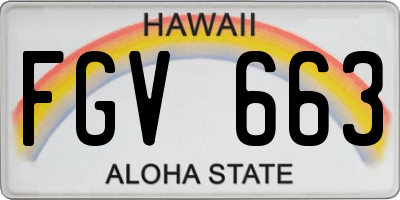 HI license plate FGV663