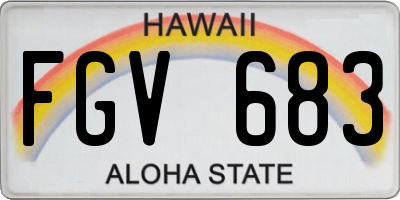 HI license plate FGV683