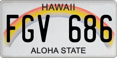 HI license plate FGV686