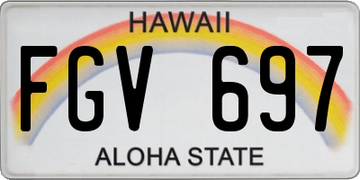 HI license plate FGV697