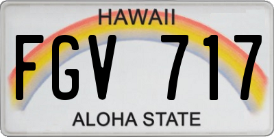 HI license plate FGV717