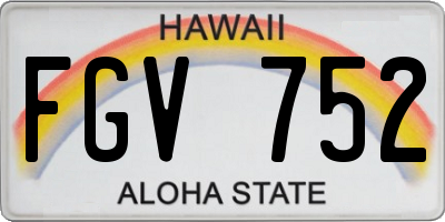 HI license plate FGV752